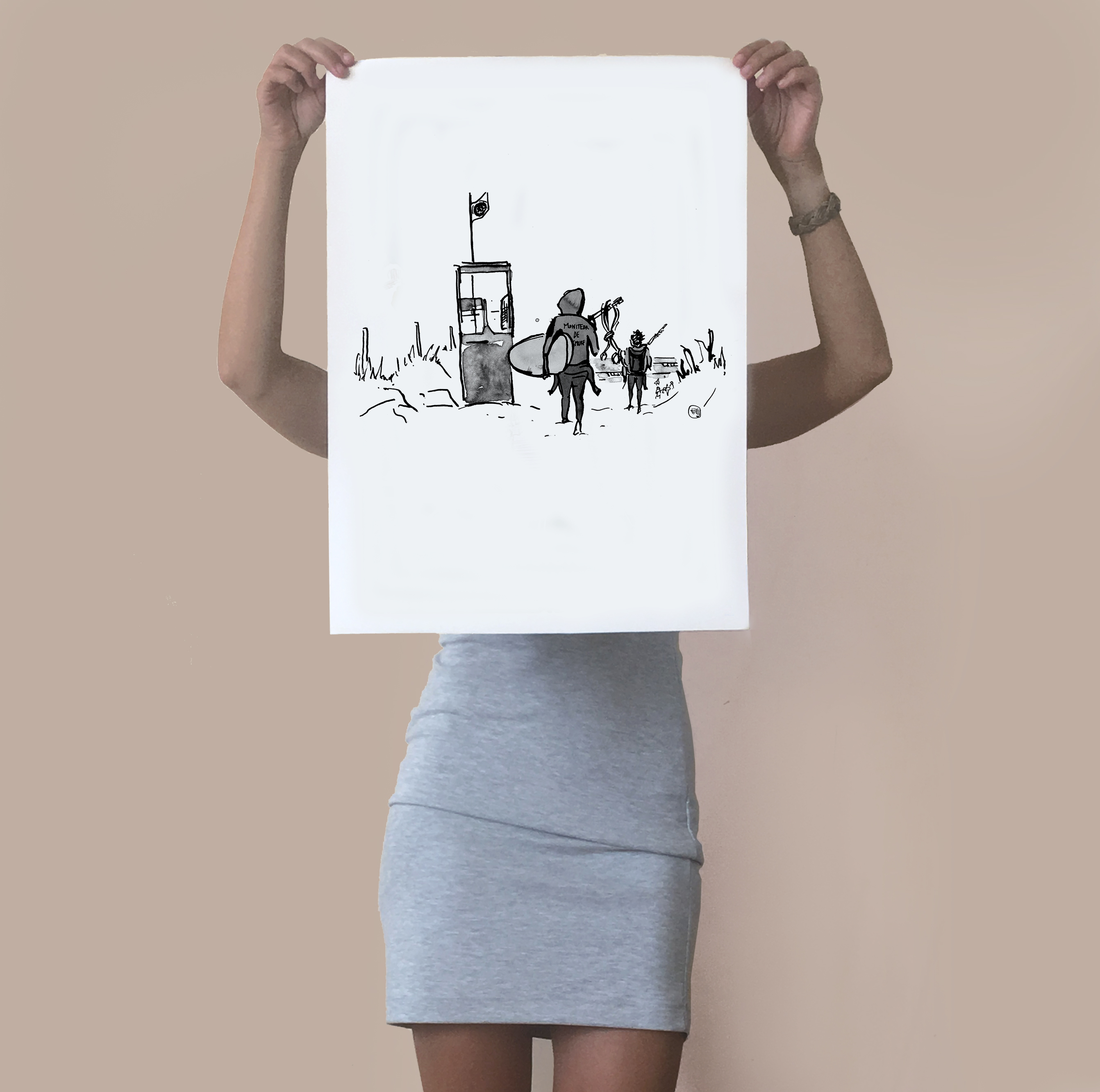 poster-guerite-vague-graphique-atelier-vannes-morbihan