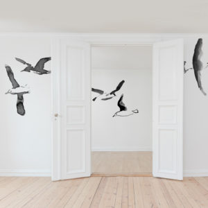 Mouettes stickers papier peint décoration intérieur