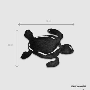 Dimensions sticker tortue