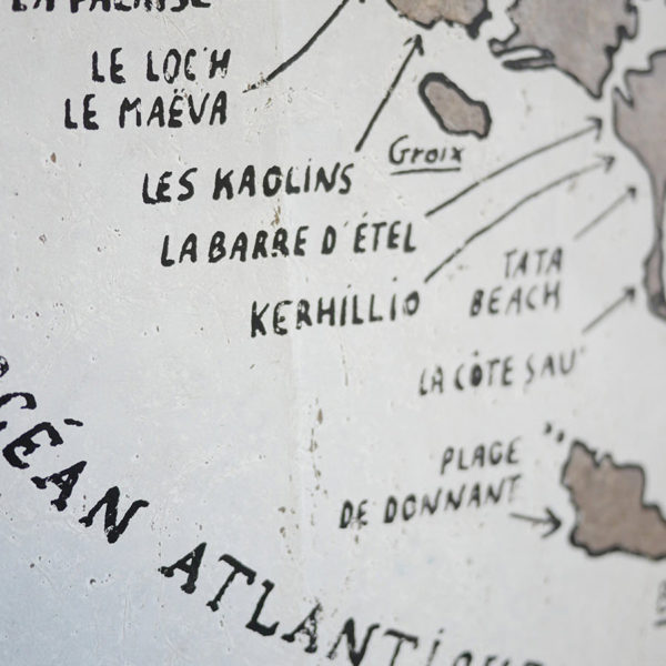detail carte des surf spots du morbihan