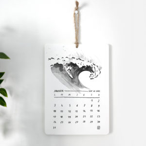 Calendrier créatif 2022, art à l'encre de chine
