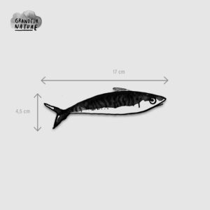 Sardine dimensions aper stickers