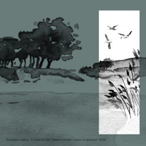 Lé papier peint créateur,plage bretonne, Studio Vague Graphique