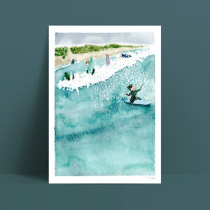 Au peak, 2 salles 2 ambiances ! Dessin humoristique Vague graphique, Fanny Thauvin, artiste bretonne