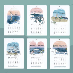 Calendrier 2024, le langage du surf, 6 derniers mois !