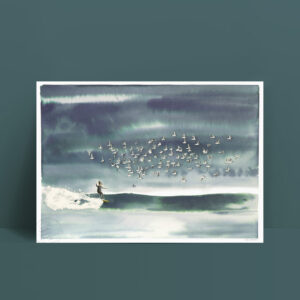 Party wave with birds