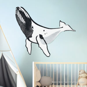 Baleine à coller au mur pour enfant, kid interior decoration