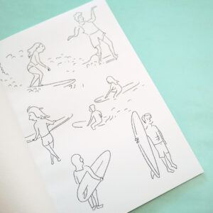 Coloriage de surfeurs pour les artistes en herbe