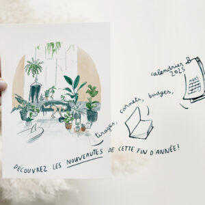 Nouveautes papeterie, tirage, noel 2024, aquarelle artiste bretonne